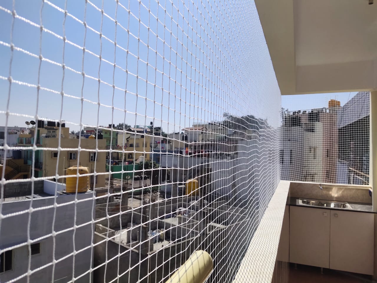 Balcony safety net installation in Gurugram for child and pet protection